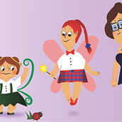 Mi Proyecto del curso: Las tres hadas. Un proyecto de Diseño de personajes de Emma Laura Hernandez - 25.06.2020