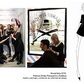Diseño uniformes corporativos Patricia Ordás Peluquería y Estética. Fashion Design project by Maria E. Ayuso Jiménez - 11.10.2016