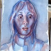 Shelly Duvall - Artistic Portrait with Watercolors . Un proyecto de Pintura a la acuarela de Christen - 19.05.2020