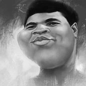 Muhammad Ali Caricature. Digital Drawing, Digital Illustration, and Digital Painting project by durrell_odom - 05.19.2020