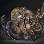 El Astrónomo . Character Design, Digital Illustration, Painting, and Digital Painting project by Christian Fabián Martínez - 03.19.2020