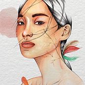 Meu projeto do curso: Retrato ilustrado em aquarela. Een project van  van jessica_manique - 19.05.2020