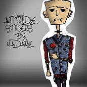 Stikers ATITTUDE. Drawing, Pencil Drawing, Design, Traditional illustration, and Vector Illustration project by Daniel Moreno Catalano - 05.21.2020