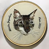 Retrato Miucha - Needle painting - Livia Sabioni . Broderie de liviasabioni - 05.21.2020
