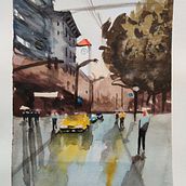 Mi Proyecto del curso: Paisajes urbanos en acuarela. Watercolor Painting project by ebuitron - 05.21.2020