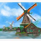 Zaanse Schans. Un projet de Peinture numérique de Iris Santos - 21.05.2020