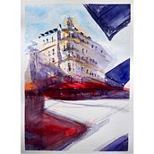 My project in Architectural Sketching with Watercolor and Ink course. Watercolor Painting project by Candace Westby - 05.21.2020