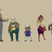 Five drunk office workers. Un progetto di Illustrazione digitale e Illustrazione tradizionale di marine_dc - 22.05.2020