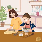 Mom & Daughter / Mother's Day. 2D Animation project by Rose Villacorta - 05.10.2020