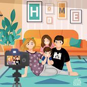 Family time at home. 2D Animation project by Rose Villacorta - 05.12.2020