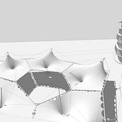 Estrutura Tênsil - Estudos Magalu. Un proyecto de Arquitectura y Modelado 3D de Fábio Alberto Alzate Martinez - 22.05.2020