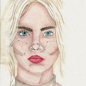 Mi Proyecto del curso: Retrato ilustrado en acuarela. Drawing project by maria claudia llinas alarcon - 05.23.2020