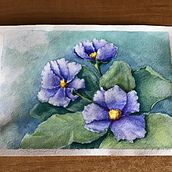 My first try, so it's on cheap cellulose paper 200g, A5 size. . Watercolor Painting project by nuisance - 05.23.2020
