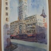 Mi Proyecto del curso: Dibujo arquitectónico con acuarela y tinta. Street Art, and Watercolor Painting project by bea_megara - 05.24.2020