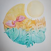 My project in Negative Watercolor Painting for Botanical Illustration course. Traditional illustration project by Naomi Rubenchik - 05.24.2020