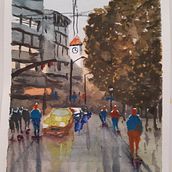 Julia: Paisajes urbanos en acuarela. Un projet de Aquarelle de Lara Fdez - 24.05.2020
