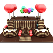 3D Castillo de chocolate. Een project van 3D y  3D-modellering van Sergio Arvizu Blanco - 24.05.2020