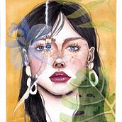 Meu projeto do curso: Retrato ilustrado em aquarela. Fine Arts project by Amanda Firmino - 05.24.2020