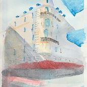 My attempt after Architectural Sketching with Watercolor and Ink course. Architectural Illustration, and Watercolor Painting project by Kuljeet Dhaliwal - 05.31.2020
