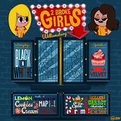 2 BROKE GIRLS. Digital Drawing, Digital Design, Graphic Design, Traditional illustration, Digital Illustration, and Lettering project by Eddo - 05.24.2020