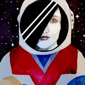 Astronauta. Pencil Drawing, Traditional illustration, and Watercolor Painting project by Sandra Wind - 05.25.2020