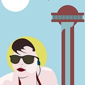 Summer days. Een project van  Artistieke tekening, Grafisch ontwerp, Traditionele illustratie y Vectorillustratie van Emilia Liptova - 25.09.2019
