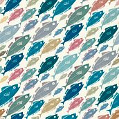 Mi Proyecto del curso: Diseño de estampados con la técnica del tresbolillo/ PECES.  project by Aneta Tarmokas - 05.26.2020