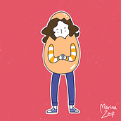 Mi Proyecto del curso: Creación de un porfolio de ilustración en Instagram. Character Design, Traditional illustration, Digital Illustration & Instagram project by Marina Zapata - 05.26.2020
