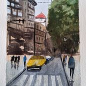 My project in Urban Landscapes in Watercolor course. Un proyecto de Pintura a la acuarela de Giacomo Rimatori - 26.05.2020