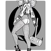 Meu projeto do curso:  Harlequina. Comic project by Jean Warde Rocha - 05.27.2020