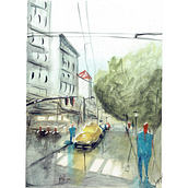 Mi Proyecto del curso: Paisajes urbanos en acuarela. Un projet de Dessin , et Dessin artistique de Jessica García - 27.05.2020