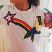 Mi Proyecto del curso: Diseño de moda: pintura y bordado sobre prendas. Embroider project by Gissela Gigí - 06.01.2020