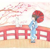 Mi Proyecto del curso: Ilustración en acuarela con influencia japonesa. Traditional illustration, and Watercolor Painting project by Sandra Gloria - 05.28.2020