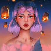 "Dreams", project inspired by Bearbrickjia's course. Thank you!. Digital Illustration, Digital Painting, Drawing, and Traditional illustration project by Dario Penta - 06.07.2020