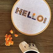 Meu projeto do curso: Letras bordadas: a linha como ferramenta gráfica. Embroider project by Iasmin Maia - 06.20.2020