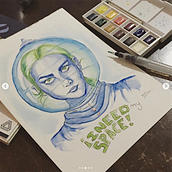 Mi Proyecto del curso: Cuaderno de retratos en acuarela. Sketching project by daniel.alvan - 05.29.2020