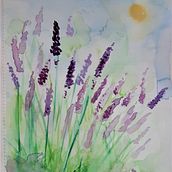 Serene Lavenders. Watercolor Painting project by Jennifer Kashyap - 05.29.2020