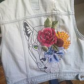 Mi Proyecto del curso: Diseño de moda: pintura y bordado sobre prendas. Embroider project by Pirizosa pi - 06.03.2020