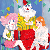 Freak Show. Character Design, and Traditional illustration project by Olga M. - 05.30.2020