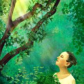 My project in Composition and Color for Creative Illustration course. Traditional illustration project by Miranda - 05.30.2020
