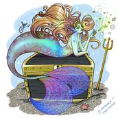 Mermaid. Digital Illustration project by Alba Reche Martínez - 05.30.2020