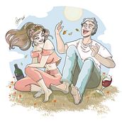 Pareja. Digital Illustration project by Alba Reche Martínez - 05.30.2020