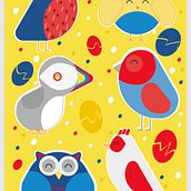 Triangle Birds . Traditional illustration, Children's Illustration, and Vector Illustration project by Aixsa Montoya Bregantes - 05.30.2020