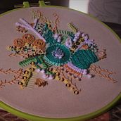 Mi Proyecto del curso: Técnicas avanzadas de bordado: puntadas y composiciones con volumen. Embroider project by Yasna Medina Norambuena - 05.30.2020