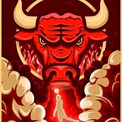 The Last Dance: Bulls on Fire. Traditional illustration, Digital Illustration, and Vector Illustration project by Francisco Cuevas - 05.30.2020