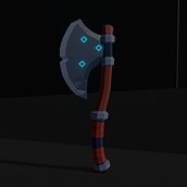 Hacha LowPoly. 3D Animation, Game Development, and 3D Modeling project by Alejandro Alvarado Loria - 05.31.2020