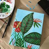 Mi Proyecto del curso: Pintura botánica con acrílico. Acr, and lic Painting project by lidia_camara_coll - 05.31.2020