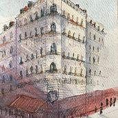 Mi Proyecto del curso: Dibujo arquitectónico con acuarela y tinta. Esboçado, Desenho, Pintura em aquarela, Ilustração arquitetônica, Sketchbook e Ilustração com tinta projeto de Sofía Vélez Castaño - 31.05.2020