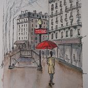 Mi Proyecto del curso: Dibujo arquitectónico con acuarela y tinta. Street Art, Watercolor Painting, and Sketchbook project by mr. tandem - 12.16.2020