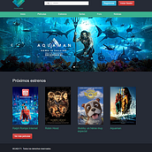 Cartelera de cine WEB. CSS, Desenvolvimento Web, Web Design, e HTML projeto de Aranza Ortega - 28.07.2020